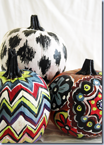 Painted pattern pumpkins
