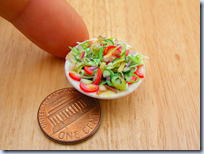 Miniature food sculptures