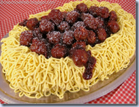 Spaghetti and Meatballs Cake