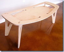 CNC-cut plywood furniture