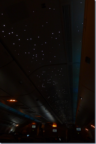 starry sky in the plane