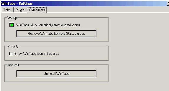 WinTabs Application